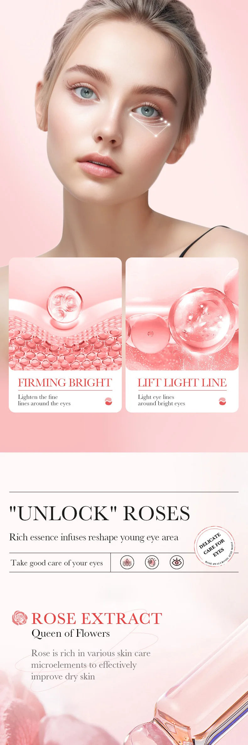 Rose Hyaluronic Eye Mask