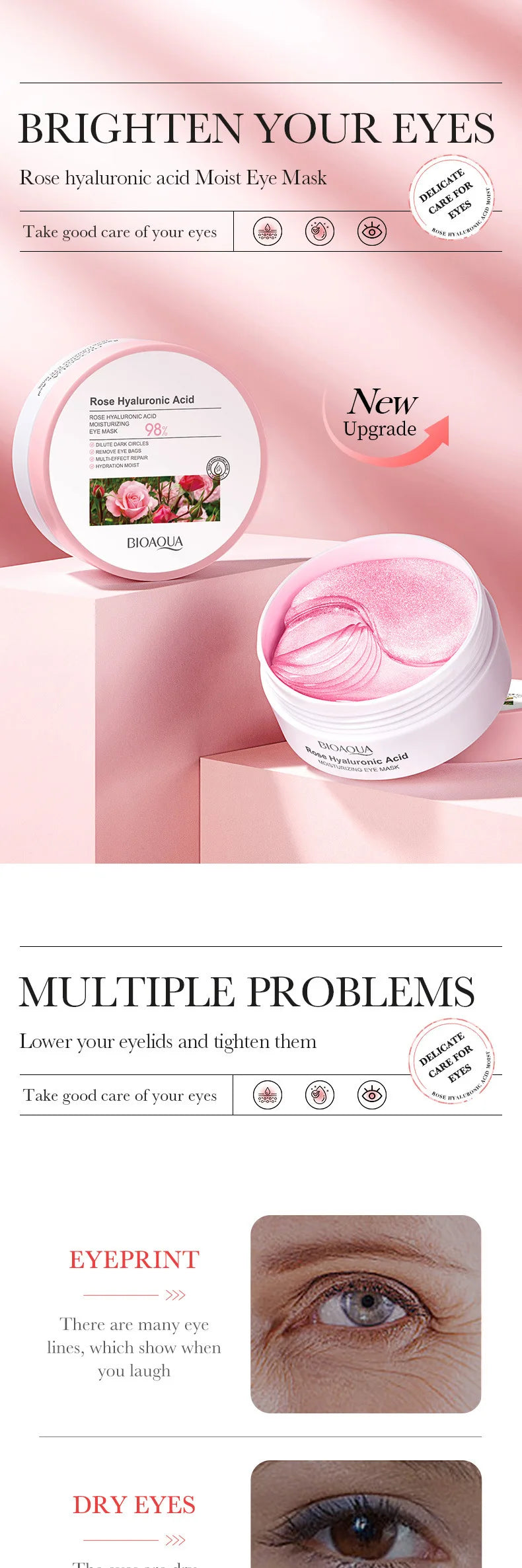 Rose Hyaluronic Eye Mask