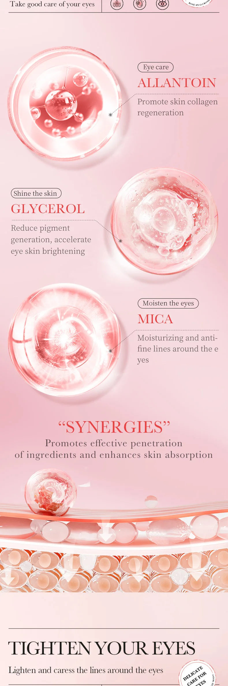 Rose Hyaluronic Eye Mask