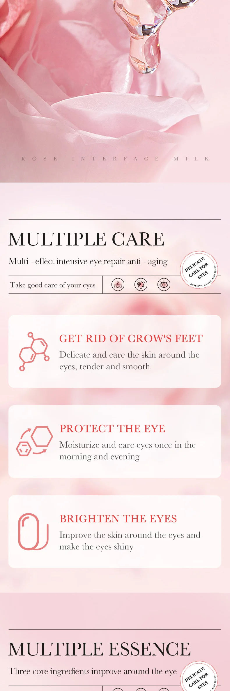 Rose Hyaluronic Eye Mask