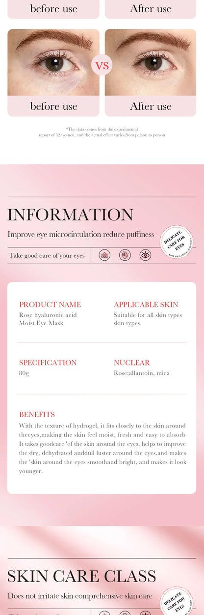 Rose Hyaluronic Eye Mask
