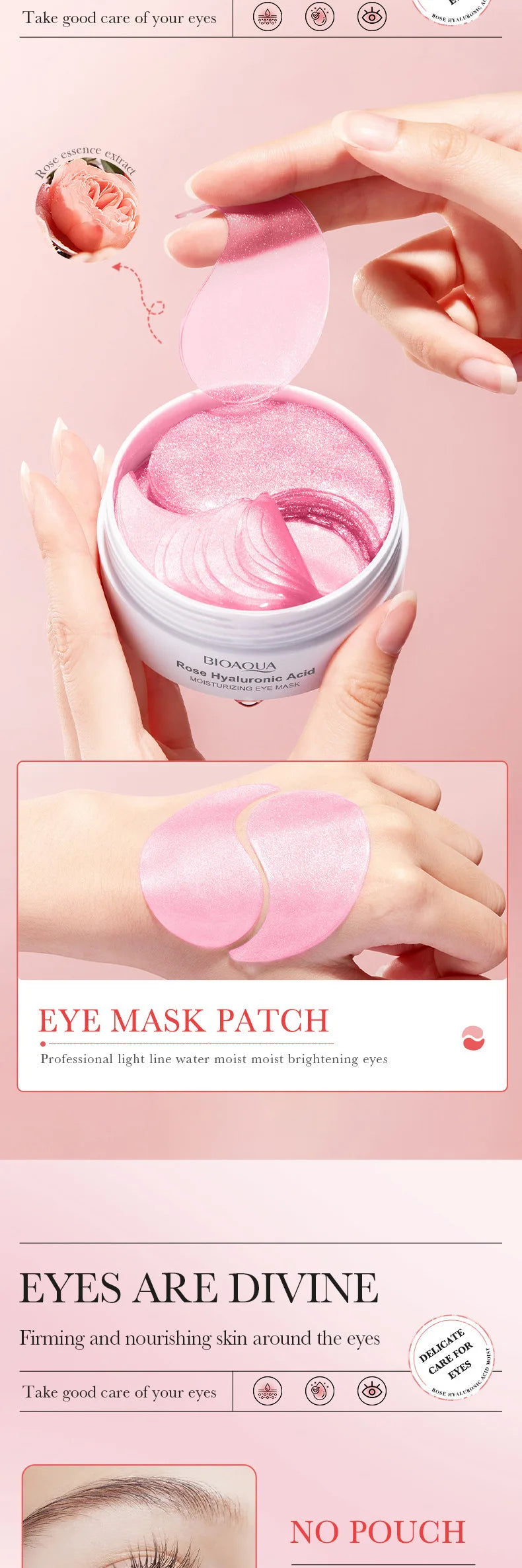 Rose Hyaluronic Eye Mask